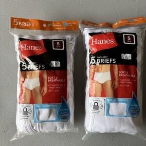(2) Packs of Hanes Tagless Briefs Men’s Small (28"-30”) -10 TOTAL BRIEFS-NEW